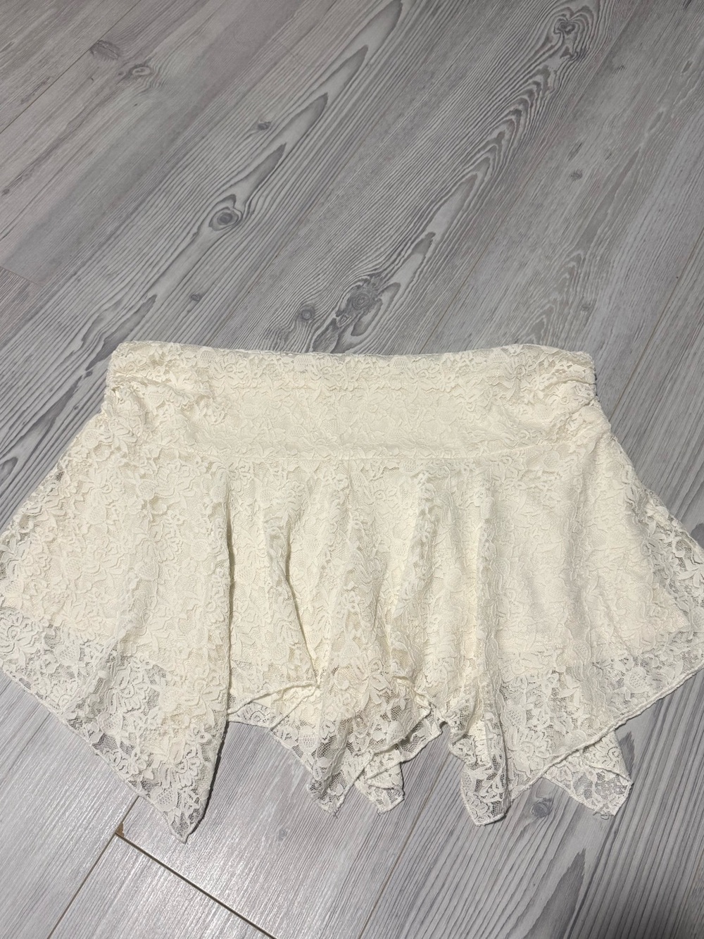 Women's Ivory Lace Skort